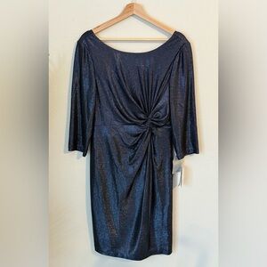 Alex Evenings Shimmering Midnight Blue Dress